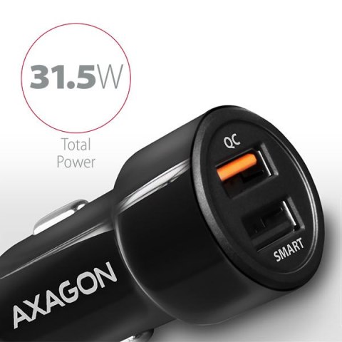 AXAGON Dual car charger, 31.5W | PWC-QC5 AXAGON Dual car charger, 31.5W | PWC-QC5