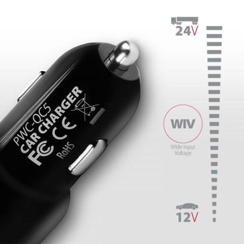 AXAGON Dual car charger, 31.5W | PWC-QC5 AXAGON Dual car charger, 31.5W | PWC-QC5