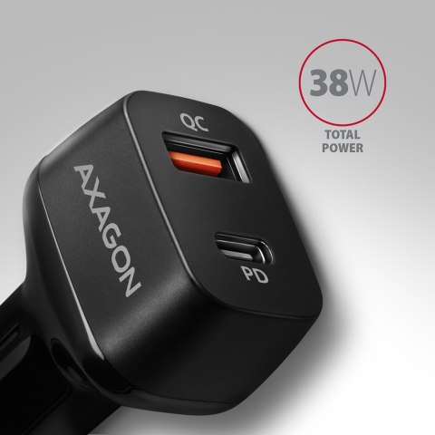 AXAGON Dual car charger, 38W | PWC-PQ38 AXAGON Dual car charger, 38W | PWC-PQ38