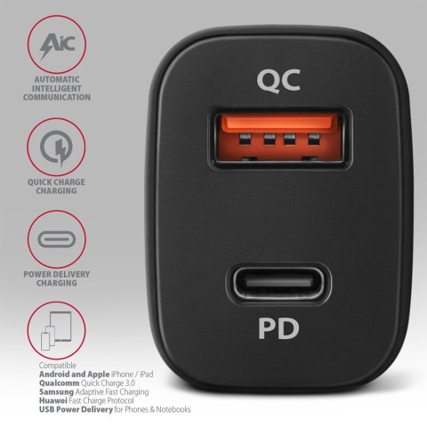 AXAGON Dual car charger, 38W | PWC-PQ38 AXAGON Dual car charger, 38W | PWC-PQ38