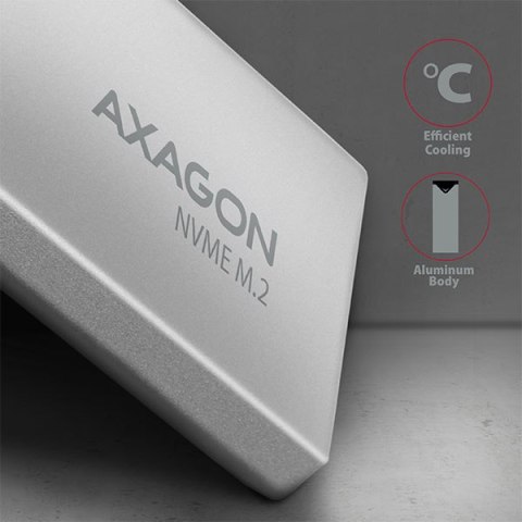 AXAGON External SuperSpeed+ USB-C metal box for M.2 NVMe SSD disks having sizes of up 42 to 80 mm AXAGON External SuperSpeed+ USB-C metal box for M.2 NVMe SSD disks having sizes of up 42 to 80 mm