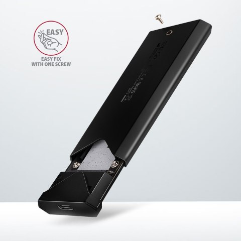 AXAGON External USB-C 10Gbps metal box for M.2 NVMe SSD disks AXAGON External USB-C 10Gbps metal box for M.2 NVMe SSD disks