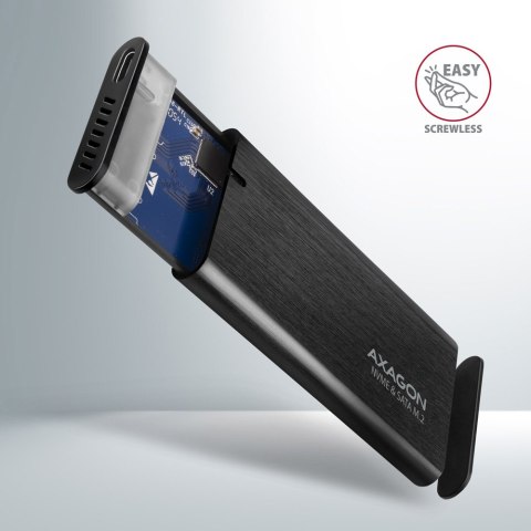 AXAGON External USB-C 3.2 Gen 2 metal box for M.2 NVMe & SATA SSD disks AXAGON External USB-C 3.2 Gen 2 metal box for M.2 NVMe & SATA SSD disks
