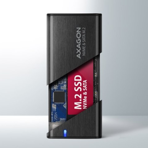AXAGON External USB-C 3.2 Gen 2 metal box for M.2 NVMe & SATA SSD disks AXAGON External USB-C 3.2 Gen 2 metal box for M.2 NVMe & SATA SSD disks