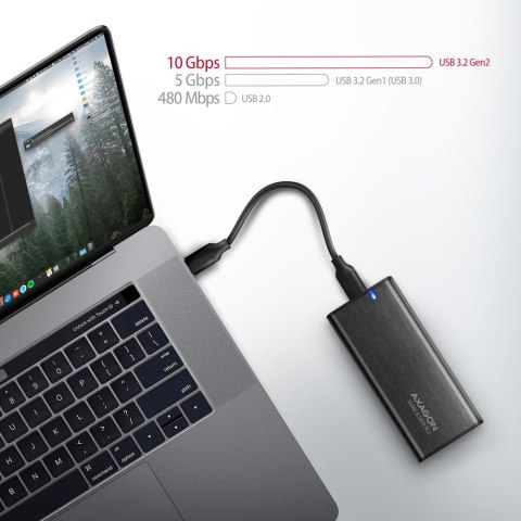 AXAGON External USB-C 3.2 Gen 2 metal box for M.2 NVMe & SATA SSD disks AXAGON External USB-C 3.2 Gen 2 metal box for M.2 NVMe & SATA SSD disks