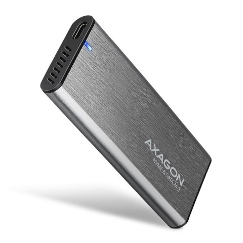 AXAGON External USB-C 3.2 Gen 2 metal box for M.2 NVMe & SATA SSD disks AXAGON External USB-C 3.2 Gen 2 metal box for M.2 NVMe & SATA SSD disks