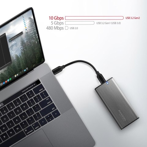 AXAGON External USB-C 3.2 Gen 2 metal box for M.2 NVMe & SATA SSD disks AXAGON External USB-C 3.2 Gen 2 metal box for M.2 NVMe & SATA SSD disks