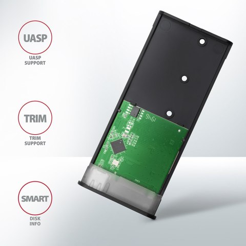 AXAGON External USB-C 3.2 Gen 2 metal box for M.2 SATA SSD disks AXAGON External USB-C 3.2 Gen 2 metal box for M.2 SATA SSD disks