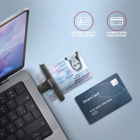 AXAGON Foldable pocket USB-C contact Smart/ID card reader | CRE-SMPC AXAGON Foldable pocket USB-C contact Smart/ID card reader | CRE-SMPC