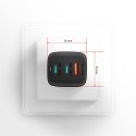 AXAGON GaN wallcharger 3x port (USB-A + 2x USB-C), 65W | ACU-DPQ65