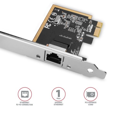 AXAGON Gigabit Ethernet PCI-Express network card with proven Realtek chipset version | PCEE-GRF AXAGON Gigabit Ethernet PCI-Express network card with proven Realtek chipset version | PCEE-GRF