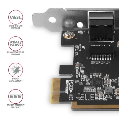 AXAGON Gigabit Ethernet PCI-Express network card with proven Realtek chipset version | PCEE-GRF AXAGON Gigabit Ethernet PCI-Express network card with proven Realtek chipset version | PCEE-GRF