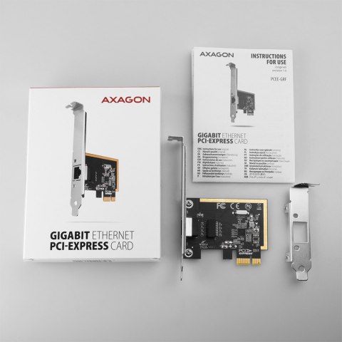 AXAGON Gigabit Ethernet PCI-Express network card with proven Realtek chipset version | PCEE-GRF AXAGON Gigabit Ethernet PCI-Express network card with proven Realtek chipset version | PCEE-GRF
