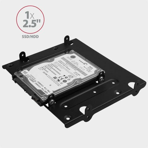AXAGON Metal frame for mounting four 2.5" disks or two 2.5" disks and one 3.5" disk in a 5.25" position | RHD-435 AXAGON Metal frame for mounting four 2.5" disks or two 2.5" disks and one 3.5" disk in a 5.25" position | RHD-435