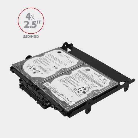 AXAGON Metal frame for mounting four 2.5" disks or two 2.5" disks and one 3.5" disk in a 5.25" position | RHD-435 AXAGON Metal frame for mounting four 2.5" disks or two 2.5" disks and one 3.5" disk in a 5.25" position | RHD-435