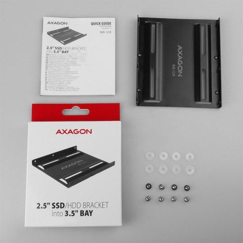 AXAGON Metal frame for mounting one 2.5" disk into one 3.5" position | RHD-125B AXAGON Metal frame for mounting one 2.5" disk into one 3.5" position | RHD-125B