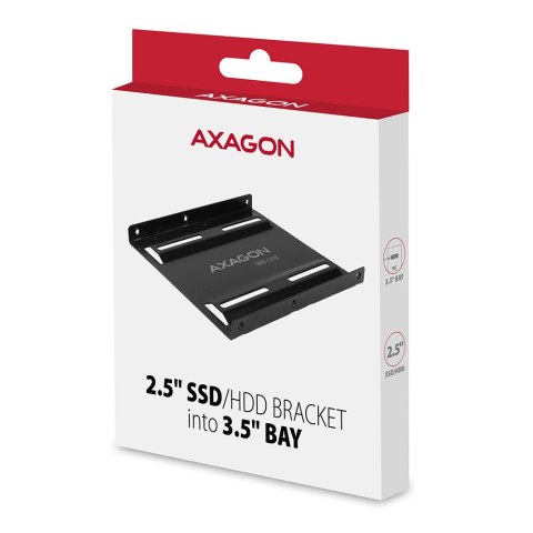 AXAGON Metal frame for mounting one 2.5" disk into one 3.5" position | RHD-125B AXAGON Metal frame for mounting one 2.5" disk into one 3.5" position | RHD-125B