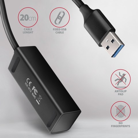 AXAGON Miniature metal four-port USB 3.2 Gen 1 hub | HUE-M1A AXAGON Miniature metal four-port USB 3.2 Gen 1 hub | HUE-M1A