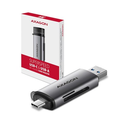 AXAGON Mobile USB 3.2 Gen 1card reader with USB-C and USB-A connectors | CRE-SAC AXAGON Mobile USB 3.2 Gen 1card reader with USB-C and USB-A connectors | CRE-SAC