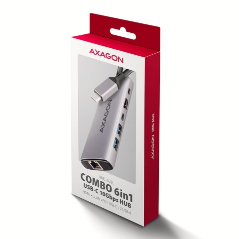 AXAGON Multi port USB-C 10Gbps hub | HMC-6G2L AXAGON Multi port USB-C 10Gbps hub | HMC-6G2L