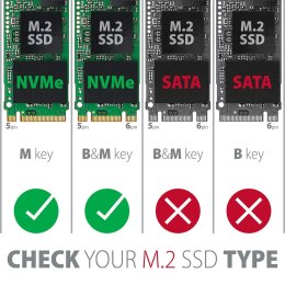 AXAGON PCI-Express x16 adapter with cooler for connecting an NVMe M.2 SSD drive to a computer | PCEM2-XS