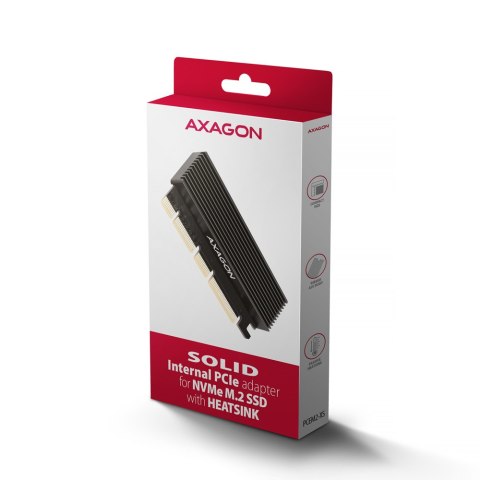 AXAGON PCI-Express x16 adapter with cooler for connecting an NVMe M.2 SSD drive to a computer | PCEM2-XS AXAGON PCI-Express x16 adapter with cooler for connecting an NVMe M.2 SSD drive to a computer | PCEM2-XS