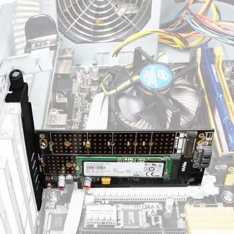 AXAGON PCI-Express x4 adapter to connect up to two M.2 disks to a computer | PCEM2-D AXAGON PCI-Express x4 adapter to connect up to two M.2 disks to a computer | PCEM2-D