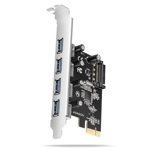AXAGON PCI-Express card with four external USB-A 5Gbps ports | PCEU-430RS AXAGON PCI-Express card with four external USB-A 5Gbps ports | PCEU-430RS