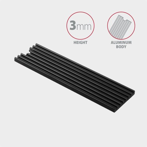 AXAGON Passive aluminum heatsink for all M.2 SSDs, size 2280, high 3 mm | CLR-M2L3 AXAGON Passive aluminum heatsink for all M.2 SSDs, size 2280, high 3 mm | CLR-M2L3