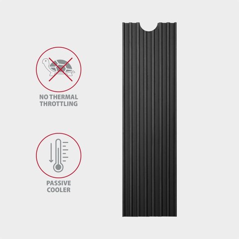 AXAGON Passive aluminum heatsink for all M.2 SSDs, size 2280, high 3 mm | CLR-M2L3 AXAGON Passive aluminum heatsink for all M.2 SSDs, size 2280, high 3 mm | CLR-M2L3