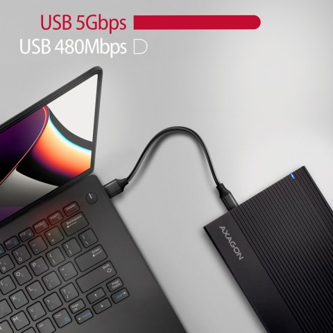AXAGON Ribbed aluminum USB 3.2 Gen 1 - SATA 6G external box for 3.5" HDD AXAGON Ribbed aluminum USB 3.2 Gen 1 - SATA 6G external box for 3.5" HDD
