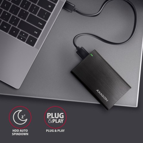 AXAGON Screwless aluminum USB 3.2 Gen 1 - SATA 6G external box for 2.5" SSD/HDD AXAGON Screwless aluminum USB 3.2 Gen 1 - SATA 6G external box for 2.5" SSD/HDD