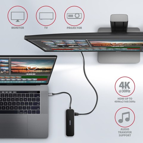 AXAGON SuperSpeed USB-C COMBO 6in1 Hub | HMC-6GL AXAGON SuperSpeed USB-C COMBO 6in1 Hub | HMC-6GL
