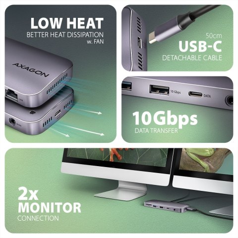 AXAGON USB-C 10Gbps GEN2COMBO 12in1 Hub | HMC-12GM2 AXAGON USB-C 10Gbps GEN2COMBO 12in1 Hub | HMC-12GM2