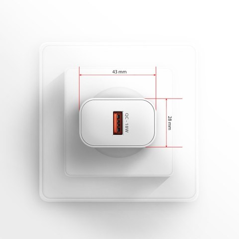 AXAGON Wallcharger 1x port USB-A, QC3.0/AFC/FCP/Apple, 18W | ACU-QC18W AXAGON Wallcharger 1x port USB-A, QC3.0/AFC/FCP/Apple, 18W | ACU-QC18W