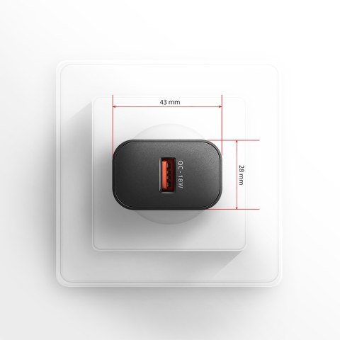 AXAGON Wallcharger 1x port USB-A, QC3.0/AFC/FCP/Apple, 18W | ACU-QC18 AXAGON Wallcharger 1x port USB-A, QC3.0/AFC/FCP/Apple, 18W | ACU-QC18