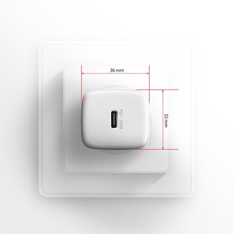 AXAGON Wallcharger 1x port USB-C, PD3.0 / PPS /QC4+/AFC/FCP/Apple, 20W | ACU-PD20W AXAGON Wallcharger 1x port USB-C, PD3.0 / PPS /QC4+/AFC/FCP/Apple, 20W | ACU-PD20W