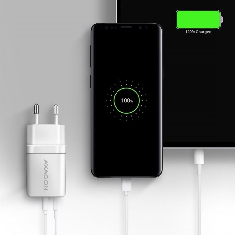 AXAGON Wallcharger 2x port (USB-A + USB-C), 20W | ACU-PQ20W AXAGON Wallcharger 2x port (USB-A + USB-C), 20W | ACU-PQ20W