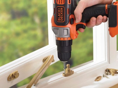 BLACK & DECKER | Cordless Multievo Drill Driver | MT218K-QW | 18 V | 1.5 Ah | Lithium BLACK & DECKER | Cordless Multievo Drill Driver | MT218K-QW | 18 V | 1.5 Ah | Lithium