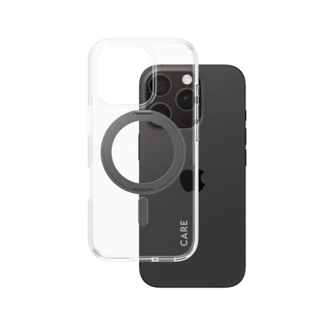CARE by PanzerGlass Feature Case Transparent w. Black Kickstand & MagSafe iPhone 16 Pro | CARE CARE by PanzerGlass Feature Case Transparent w. Black Kickstand & MagSafe iPhone 16 Pro | CARE