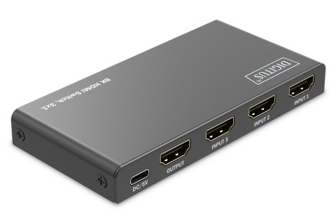 Digitus 8K HDMI Switch, 3x1 | DS-55333 | Black Digitus 8K HDMI Switch, 3x1 | DS-55333 | Black