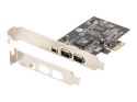 Digitus | Karta interfejsu IEEE 1394a, PCI express, 4 porty 1x zew. 1394mini, 2x zew./1x wew. 1394a | DS-30201-5