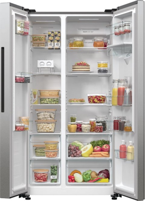 Gorenje Refrigerator | NRR9185EAXLWD | Energy efficiency class E | Free standing | Side by side | Height 178.6 cm | No Frost sys Gorenje Refrigerator | NRR9185EAXLWD | Energy efficiency class E | Free standing | Side by side | Height 178.6 cm | No Frost sys