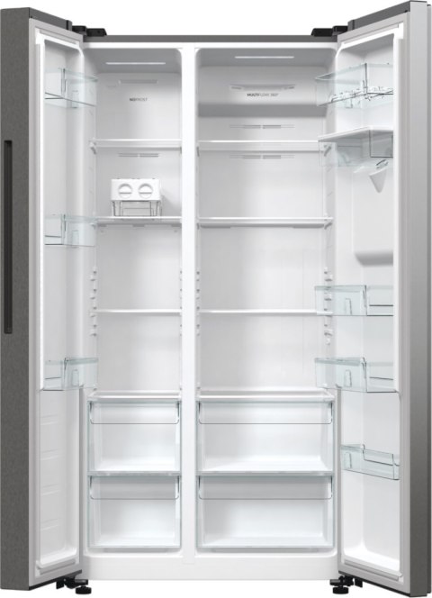 Gorenje Refrigerator | NRR9185EAXLWD | Energy efficiency class E | Free standing | Side by side | Height 178.6 cm | No Frost sys Gorenje Refrigerator | NRR9185EAXLWD | Energy efficiency class E | Free standing | Side by side | Height 178.6 cm | No Frost sys