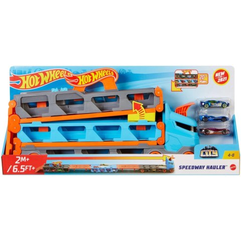 Hot Wheels Wyścigowy transporter 2w1 (GVG37) | Hot Wheels Hot Wheels Wyścigowy transporter 2w1 (GVG37) | Hot Wheels