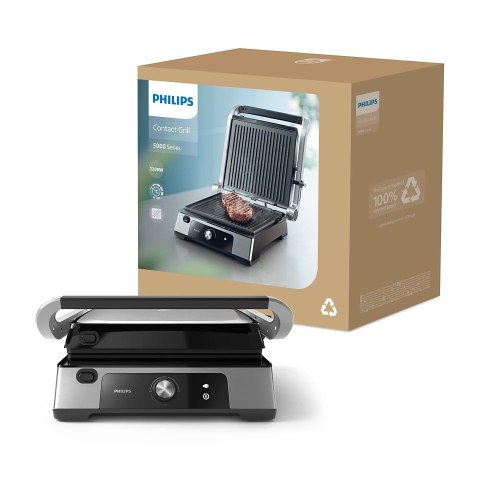 Philips | Contact Electric Grill | HD6301/90 5000 Series | Table | 2200 W | Black Philips | Contact Electric Grill | HD6301/90 5000 Series | Table | 2200 W | Black