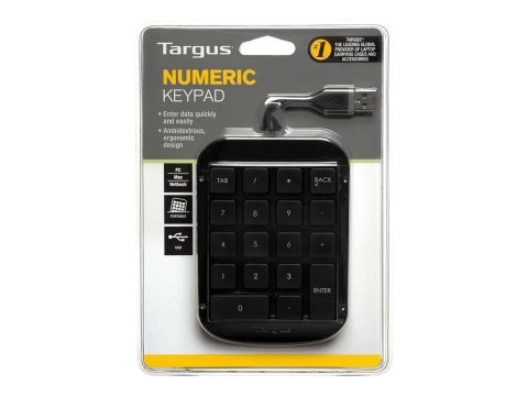 Targus Numeric Keypad USB Wired, Black | Targus Targus Numeric Keypad USB Wired, Black | Targus