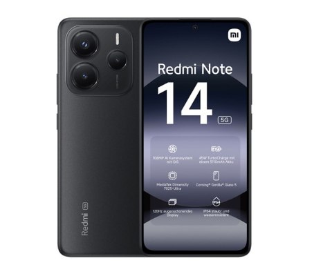 Xiaomi Redmi | Note 14 | Midnight Black | 6.67 " | AMOLED | 1080 x 2400 pixels | Mediatek | Dimensity | Internal RAM 8 GB | 256 Xiaomi Redmi | Note 14 | Midnight Black | 6.67 " | AMOLED | 1080 x 2400 pixels | Mediatek | Dimensity | Internal RAM 8 GB | 256