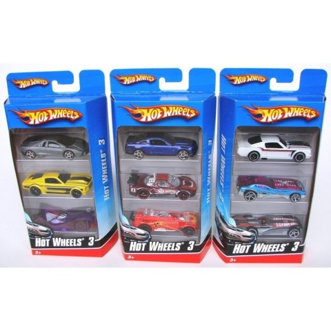Zestaw 3 samochodów Hot Wheels | Otrzymujesz jedną sztukę (wybór losowy w magazynie) | Skala 1:64 z autentyczną stylizacją i prz Zestaw 3 samochodów Hot Wheels | Otrzymujesz jedną sztukę (wybór losowy w magazynie) | Skala 1:64 z autentyczną stylizacją i prz