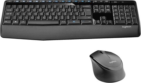 Zestaw klawiatura i mysz Logitech MK345 Mysz bezprzewodowa w zestawie Baterie w zestawie Połączenie bezprzewodowe USA USB Czarny Zestaw klawiatura i mysz Logitech MK345 Mysz bezprzewodowa w zestawie Baterie w zestawie Połączenie bezprzewodowe USA USB Czarny